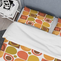 Designart 'Abstract Retro Geometric Pattern VI' Mid-Century Duvet Cover Set