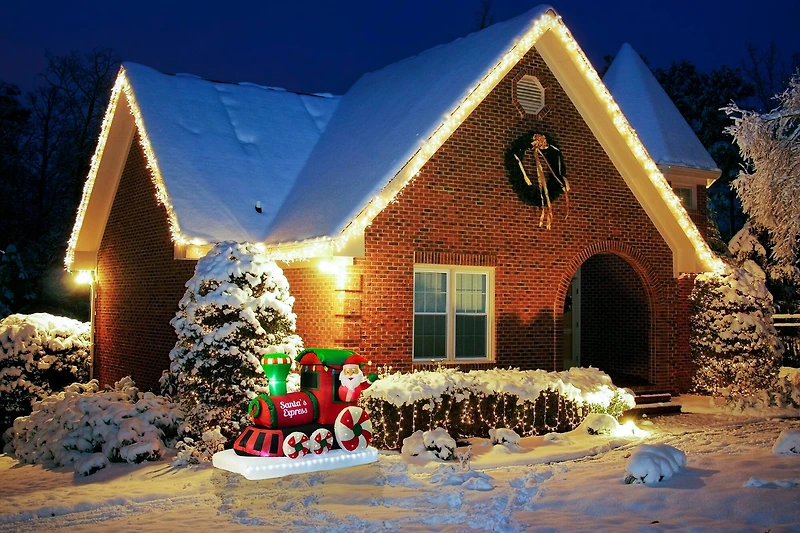 Mr. Christmas 6ft. Santa's Express Train Outdoor Lit Inflatable