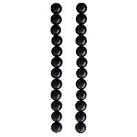 12 Pack: Black Round Glass Beads, 14mm by Bead Landing™