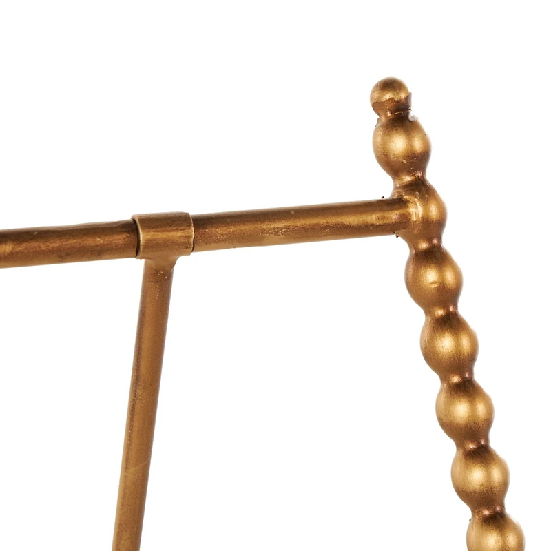 9" x 11" Gold Metal Abstract Wide Display Easel