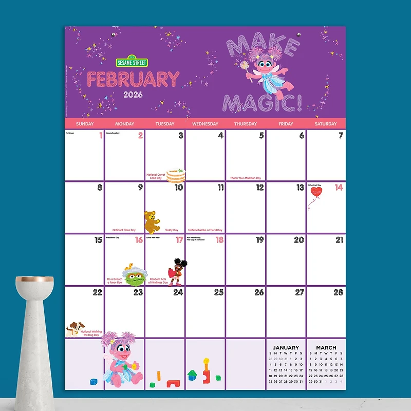 2026 Sesame Street Large Art Poster Wall Calendar