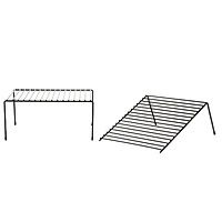 Mind Reader Black Multi-Purpose Expandable Kitchen Counter & Cabinet Shelf Storage