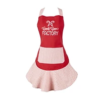 DII® Candy Cane Factory Ruffle Apron