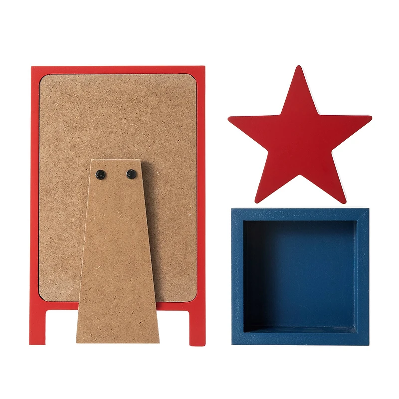 Glitzhome® Patriotic Americana Tabletop Sign Set