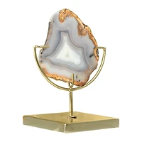 Hello Honey® 7" Natural Brown Agate on Stand