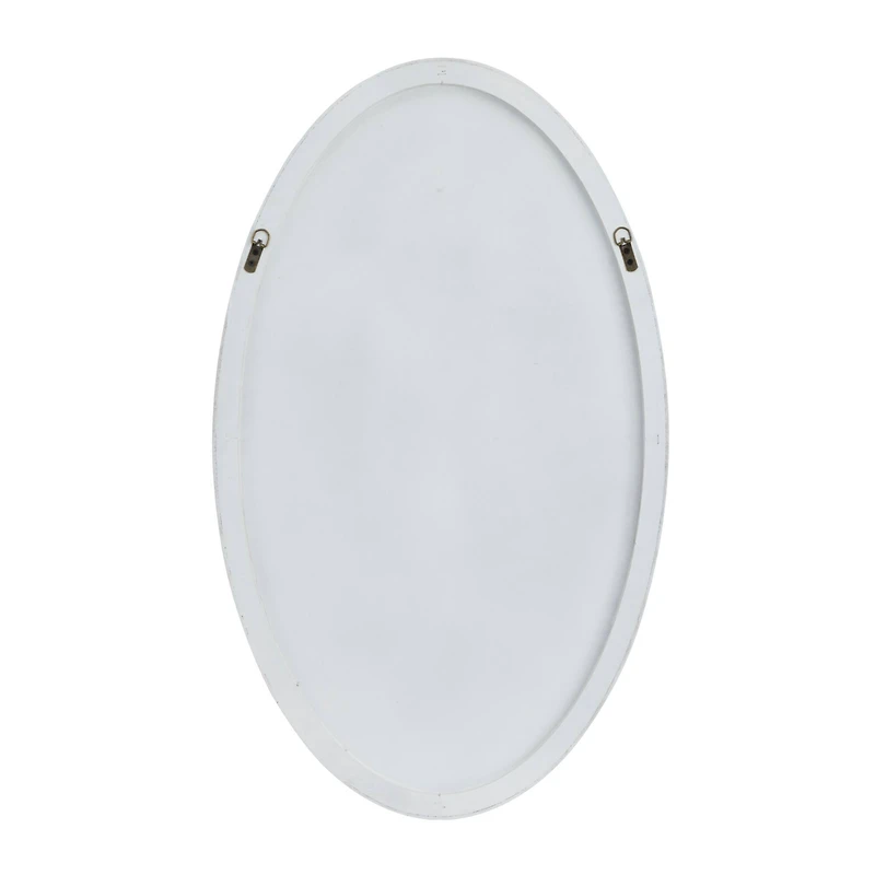 White Contemporary Wall Mirror, 24" x 1" x 40"