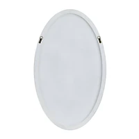 White Contemporary Wall Mirror, 24" x 1" x 40"