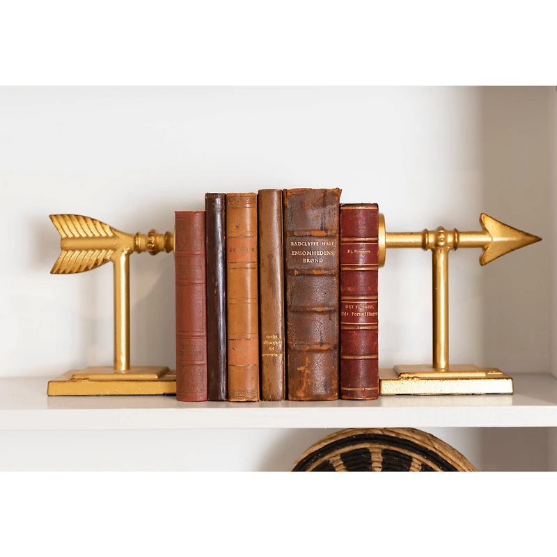 Hello Honey® Gold Arrow Bookends Set