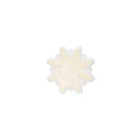 Hello Honey® 6" White LED Lighted Stoneware Bisque Snowflake Accent