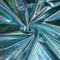Cosplay by Yaya Han Light Blue Oil Slick 4-Way Stretch Jersey Fabric