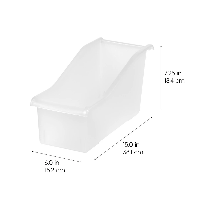 IRIS Clear Connecting Book Bin