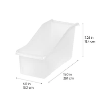 IRIS Clear Connecting Book Bin