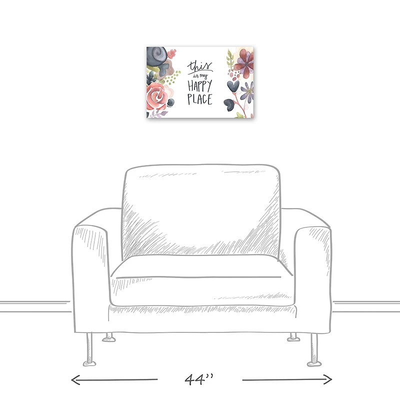 This Is My Happy Place 18" x 12' Canvas Wall Art