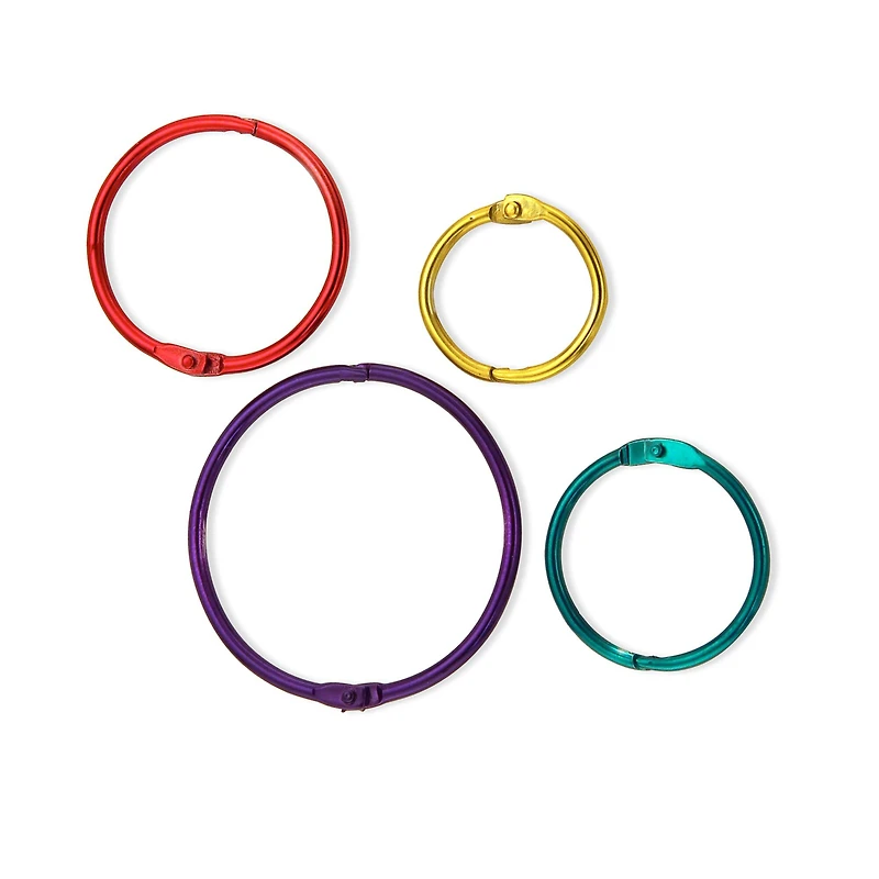 Hygloss® Assorted Metallic Book Rings, 2 Packs of 72