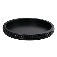 Hello Honey® 16" Decorative Round Wood Tray with Hobnail Edge