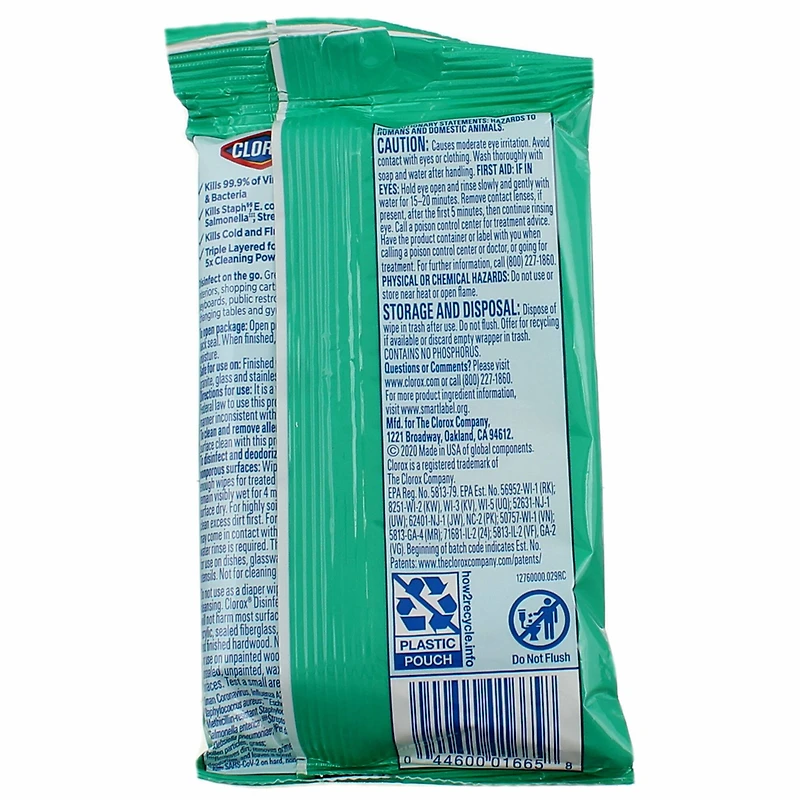 Clorox® Fresh Scent Disinfecting Wipes To Go Pack