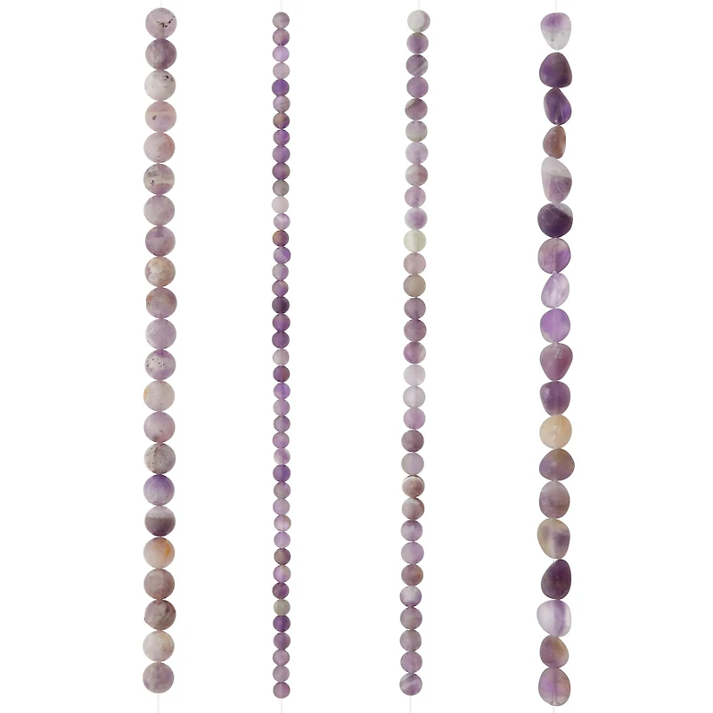 Matte Amethyst Stone Mix Beads by Bead Landing™
