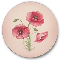 Designart - Retro Poppy Flowers