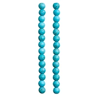 Turquoise Dyed Howlite Round Beads, 8mm by Bead Landing™