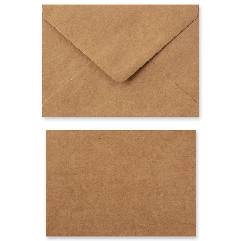 12 Packs: 10 ct. (120 total) 4.25" x 5.5" Kraft Flat Cards & Envelopes by Recollections™