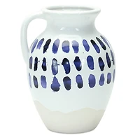 8" Two-Tone Tie Dye Design Ceramic Pitcher Vases, 2ct.