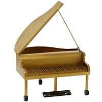 The Novogratz 22" Gold Metal Piano Instrument Sculpture