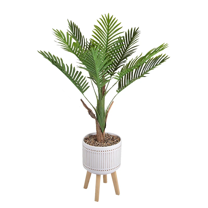 Flora Bunda® Areca Palm 4ft. Planter On Wood Stand