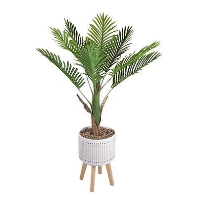 Flora Bunda® Areca Palm 4ft. Planter On Wood Stand