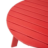 Glitzhome® 32" Red Round Outdoor Coffee Table