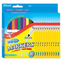 BAZIC® Fine Line Washable Markers, 12 Packs of 10
