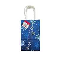 Small Navy Snowflakes Gift Bags, 6ct. by Celebrate It™