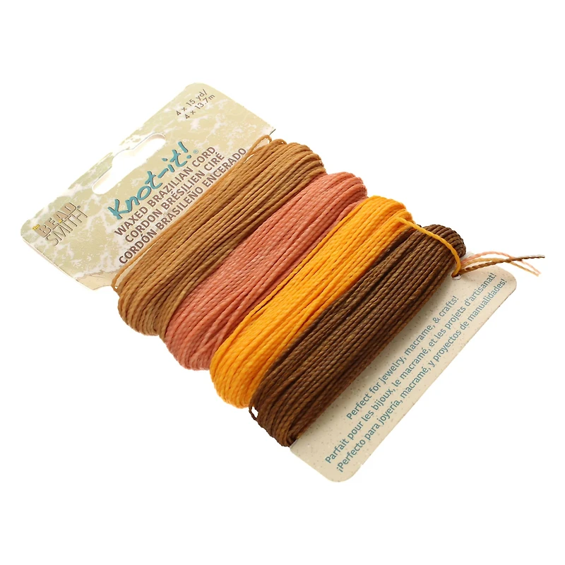 Beadsmith® Knot-it!™ Pumpkin Spice Waxed Brazilian Cord