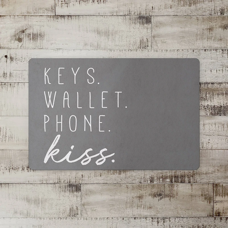 Keys Wallet Phone Kiss 18" x 27" Floor Mat