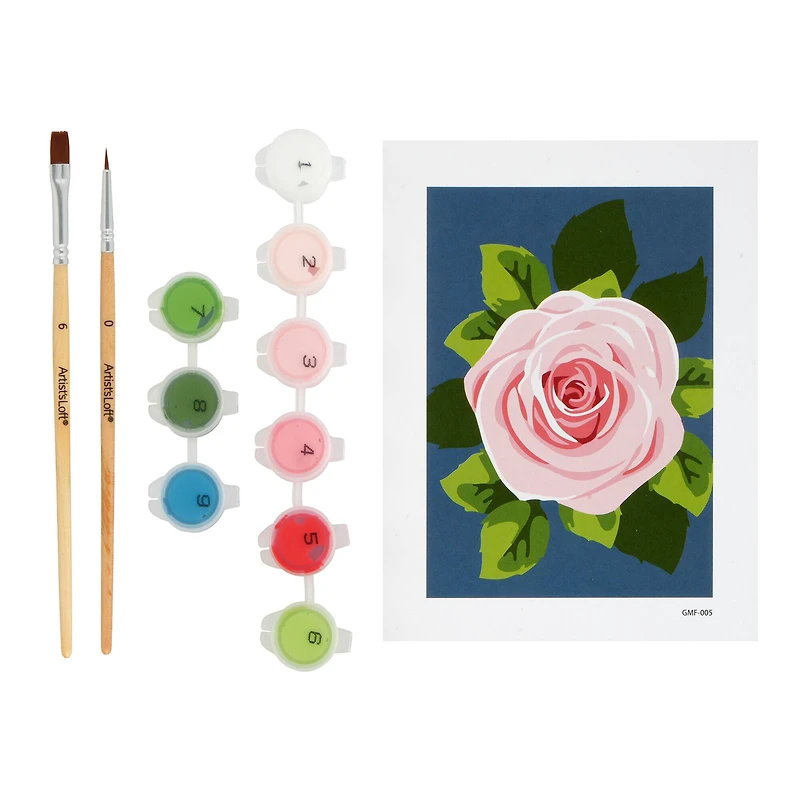 Rose Paint-by-Number Framed Mini Kit by Artist's Loft®