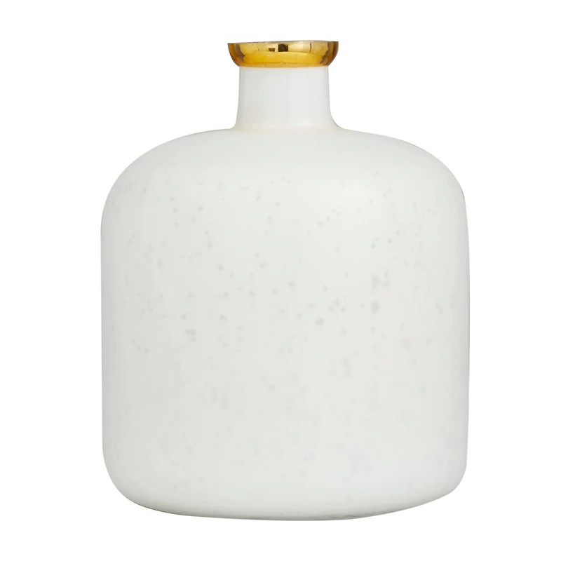 White Glass Glam Vase, 12" x 10" x 10"