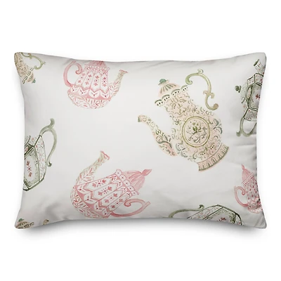 Tea Pot Pattern 14" x 20" Throw Pillow