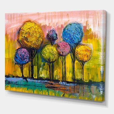 Designart - Colourful Trees Impressionist Landscape IV