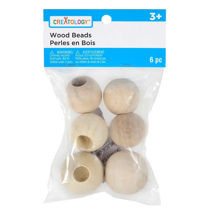 12 Packs: 6 ct. (72 total) Wood Head Beads by Creatology™
