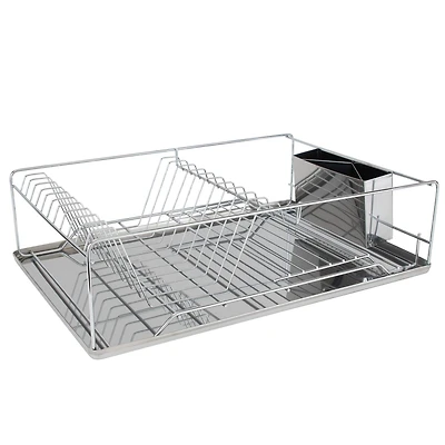 Kitchen Details Twisted Chrome 3-Piece Dish Rack