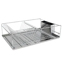 Kitchen Details Twisted Chrome 3-Piece Dish Rack