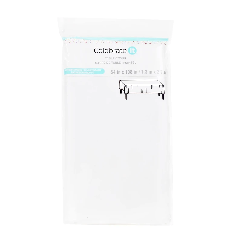 12 Pack: 108" White Rectangle Table Cover by Celebrate It™
