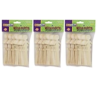 Creativity Street® 5.5" Natural Wood People-Shaped Craft Sticks, 3 Packs of 36