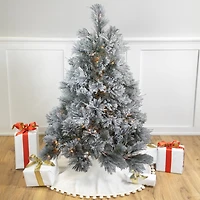 4.5ft. Pre-Lit Black Spruce Artificial Christmas Tree, Clear LED Lights