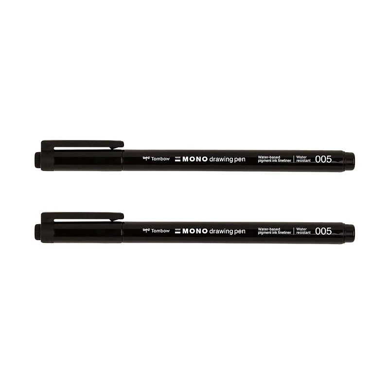 Tombow MONO 005 Black Drawing Pens, 2ct.