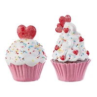 Glitzhome® Valentine's Resin Cupcakes Table Decor Set