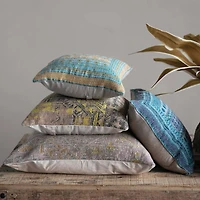 Hello Honey® Yellow Stonewashed Printed Cotton Pillow