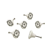 Dritz® Black & White Ceramic Classic Bee Knob, 6ct.