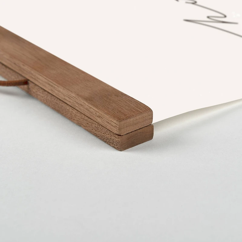 Cascading Branches Teak Hanging Canvas