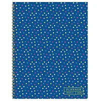 TF Publishing 2025 Large Cobalt Dots Weekly Monthly Spiral Planner