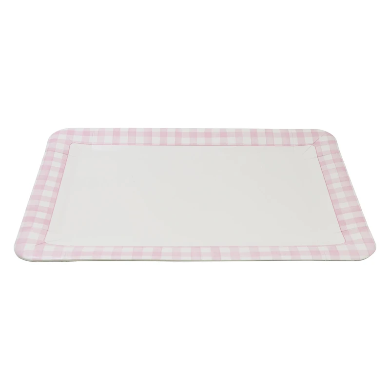 9" x 13" Pink & White Gingham Paper Trays, 2ct. by Celebrate It™